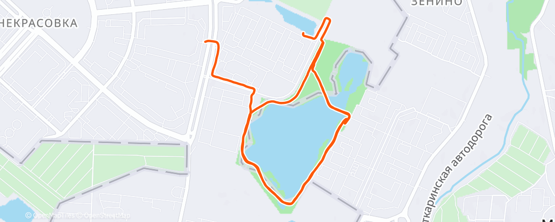 Map of the activity, Утренний забег