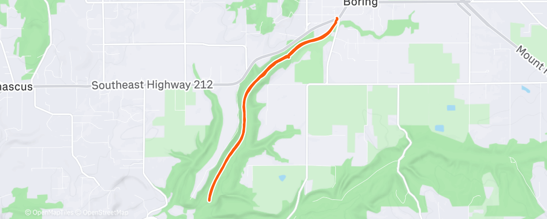 Map of the activity, Afternoon Trail Run