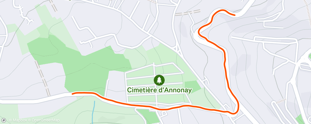 Map of the activity, Marche dans l'après-midi