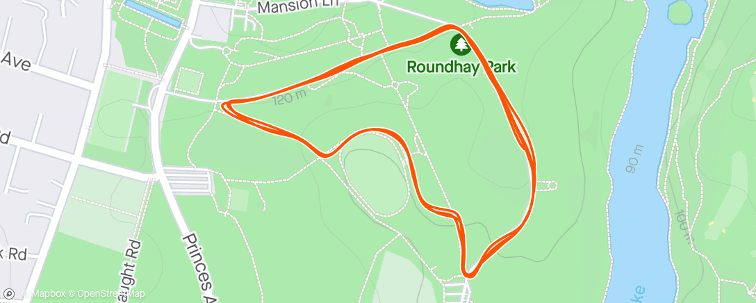 Map of the activity, Roundhay Parkrun - 24:03
