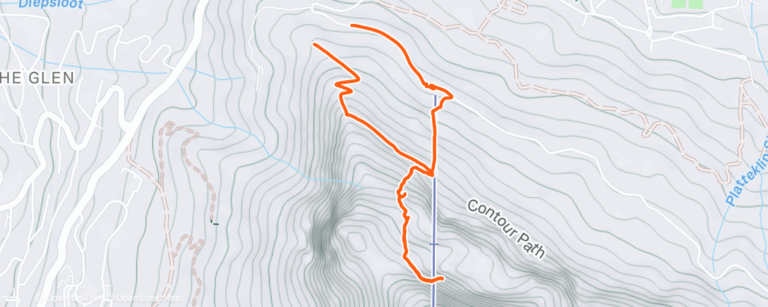 Map of the activity, Afternoon Hike