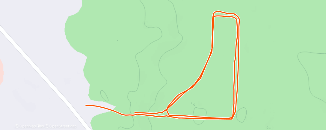 Map of the activity, Afternoon Run