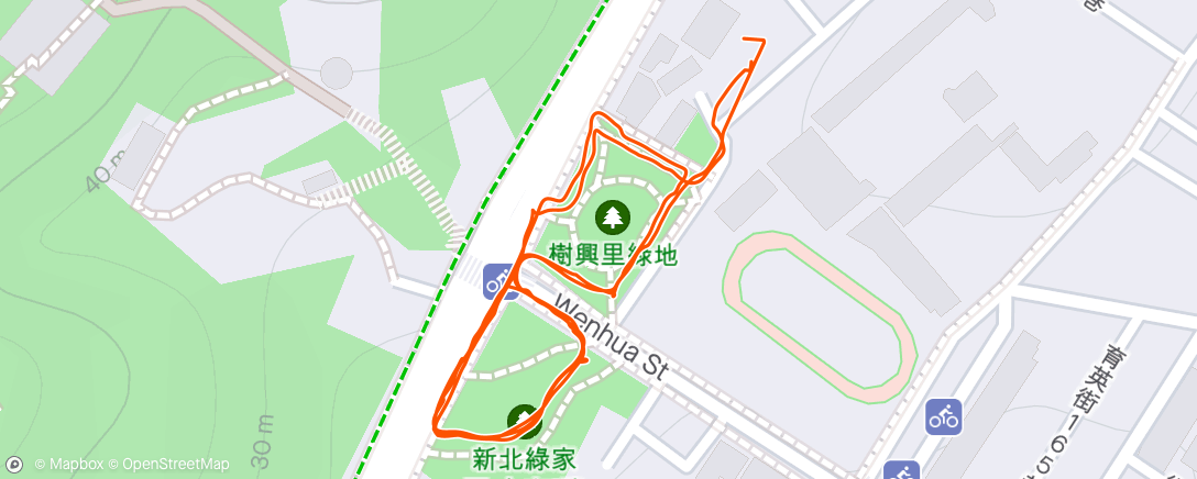 Karte der Aktivität „傍晚跑步”