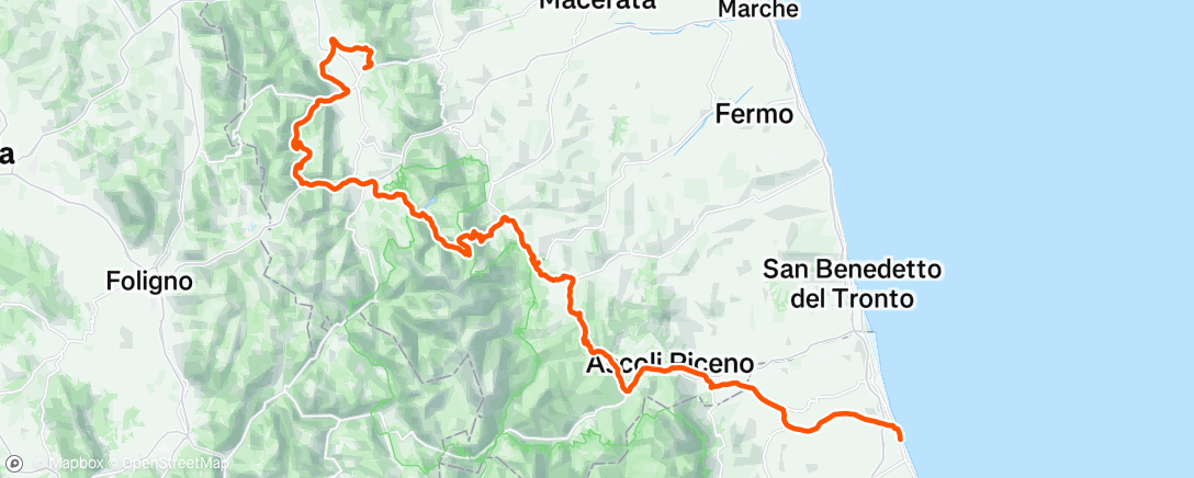 Map of the activity, Giro d’Italia - Stage 8