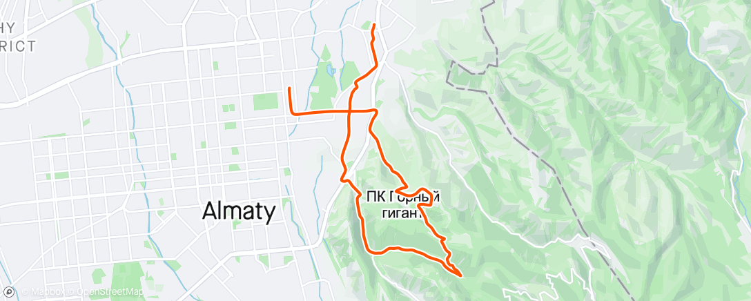 Mapa de la actividad (Горный велозаезд (утро))