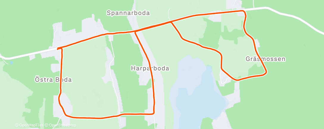 Map of the activity, Lunch Run