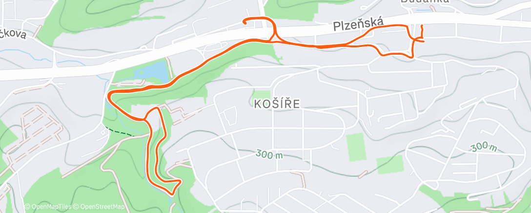 Map of the activity, Afternoon Walk