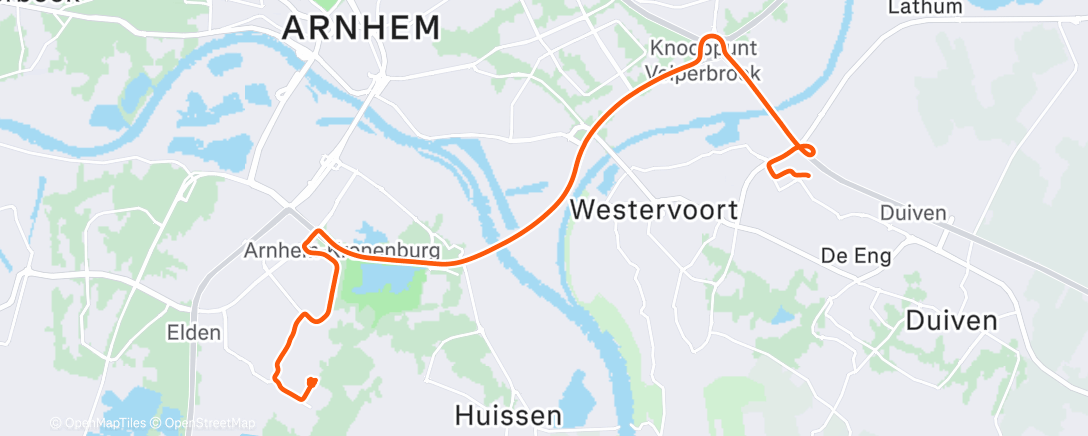 Map of the activity, Namiddagloop