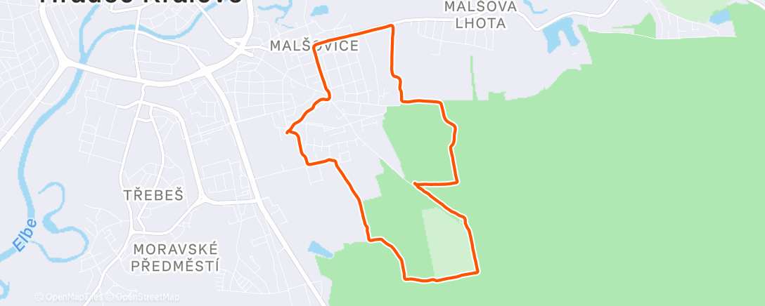 Map of the activity, Jogg