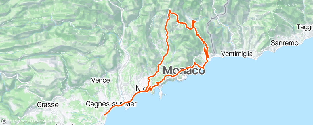 Map of the activity, NICE STAGE #4 Eze/Castillon/Braus ⛰️