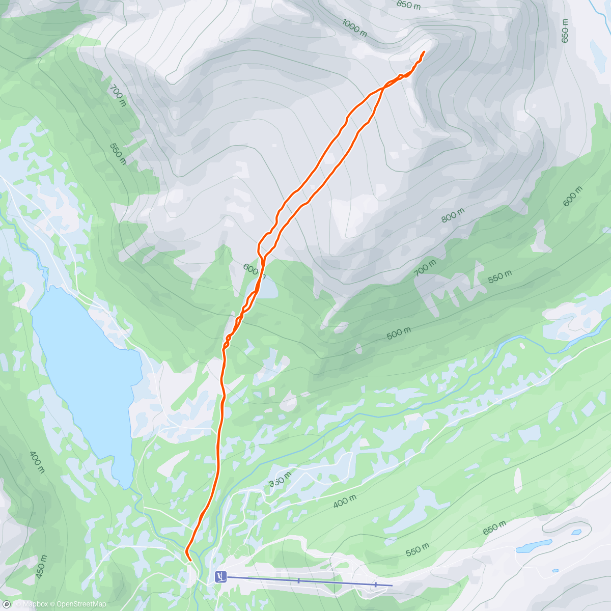 Map of the activity, Smørbottind