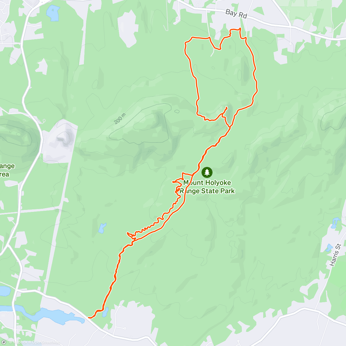 Map of the activity, Tuesday Morning Cycle