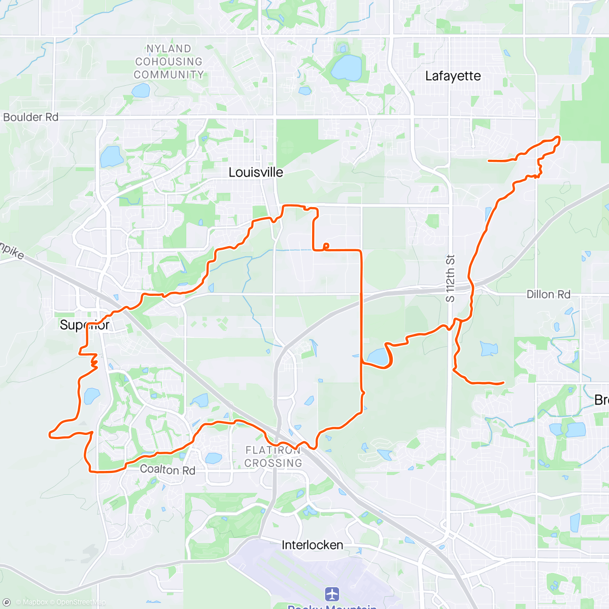Map of the activity, Lo-La gravel ride