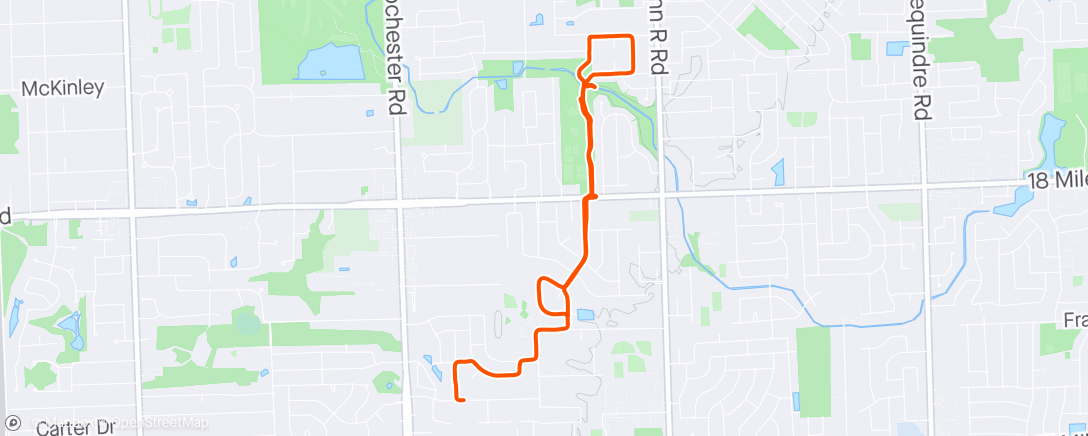 Map of the activity, Evening Ride with Penny