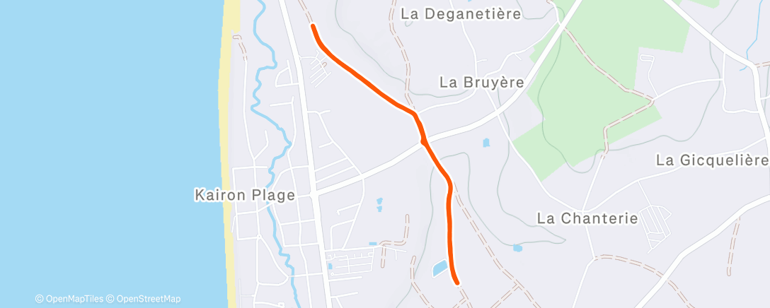Map of the activity, Kairon - récupération - 134bpm