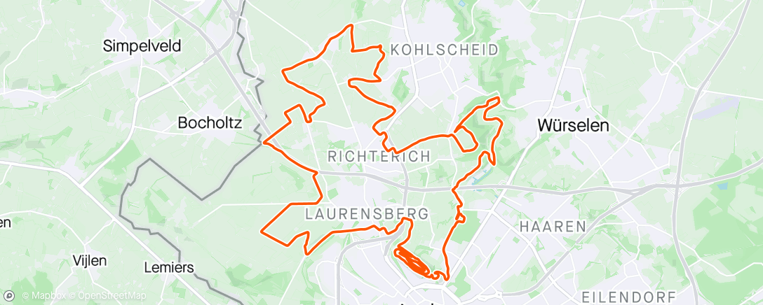 アクティビティ「UCI gravel Aachen (DNF)」の地図