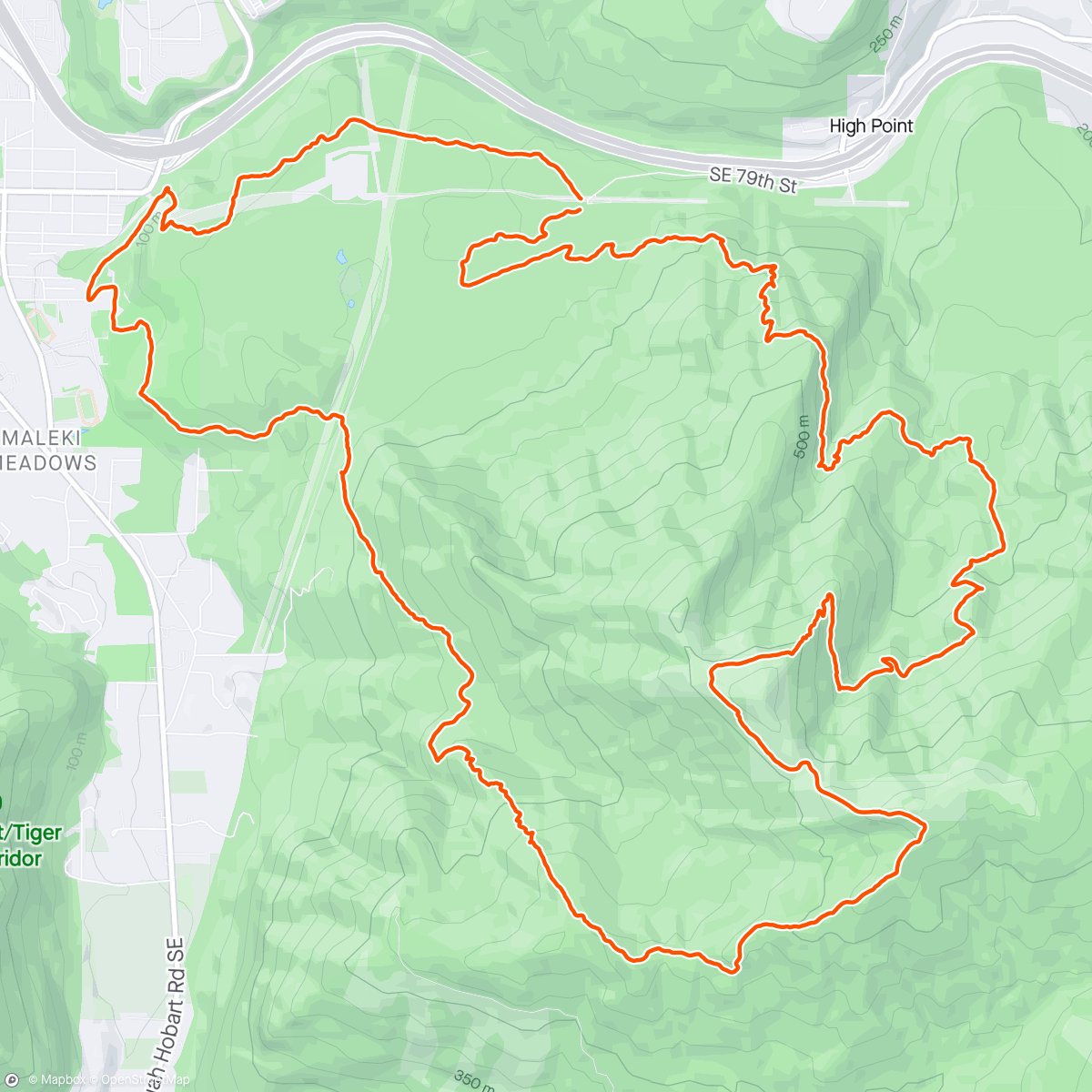 Map of the activity, Morning Trail Run with Gen
