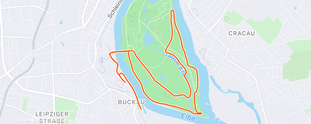 Map of the activity, Morning Run
