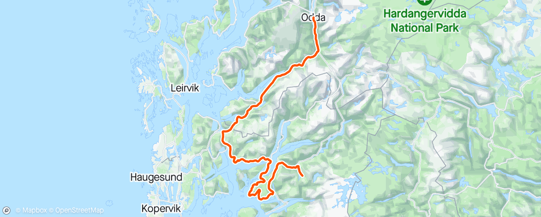 Mapa de la actividad (Tour of Norway etappe 2)