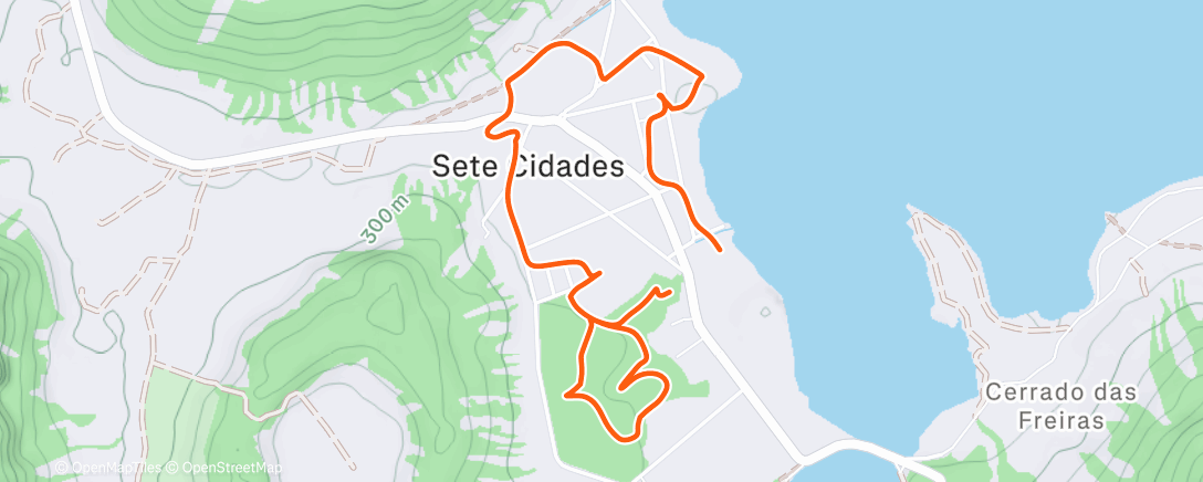 Map of the activity, Afternoon Run