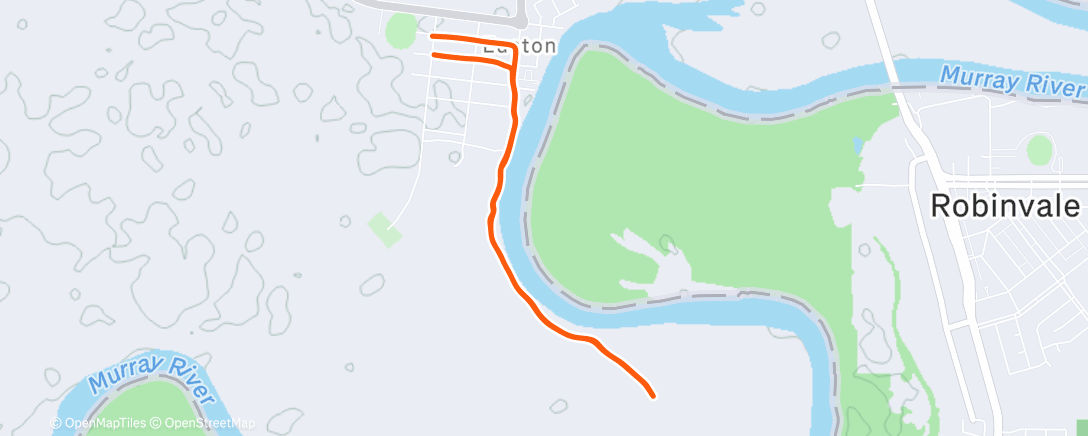 Map of the activity, Evening Run