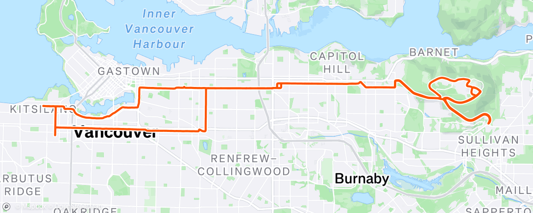 Map of the activity, Morning Ride