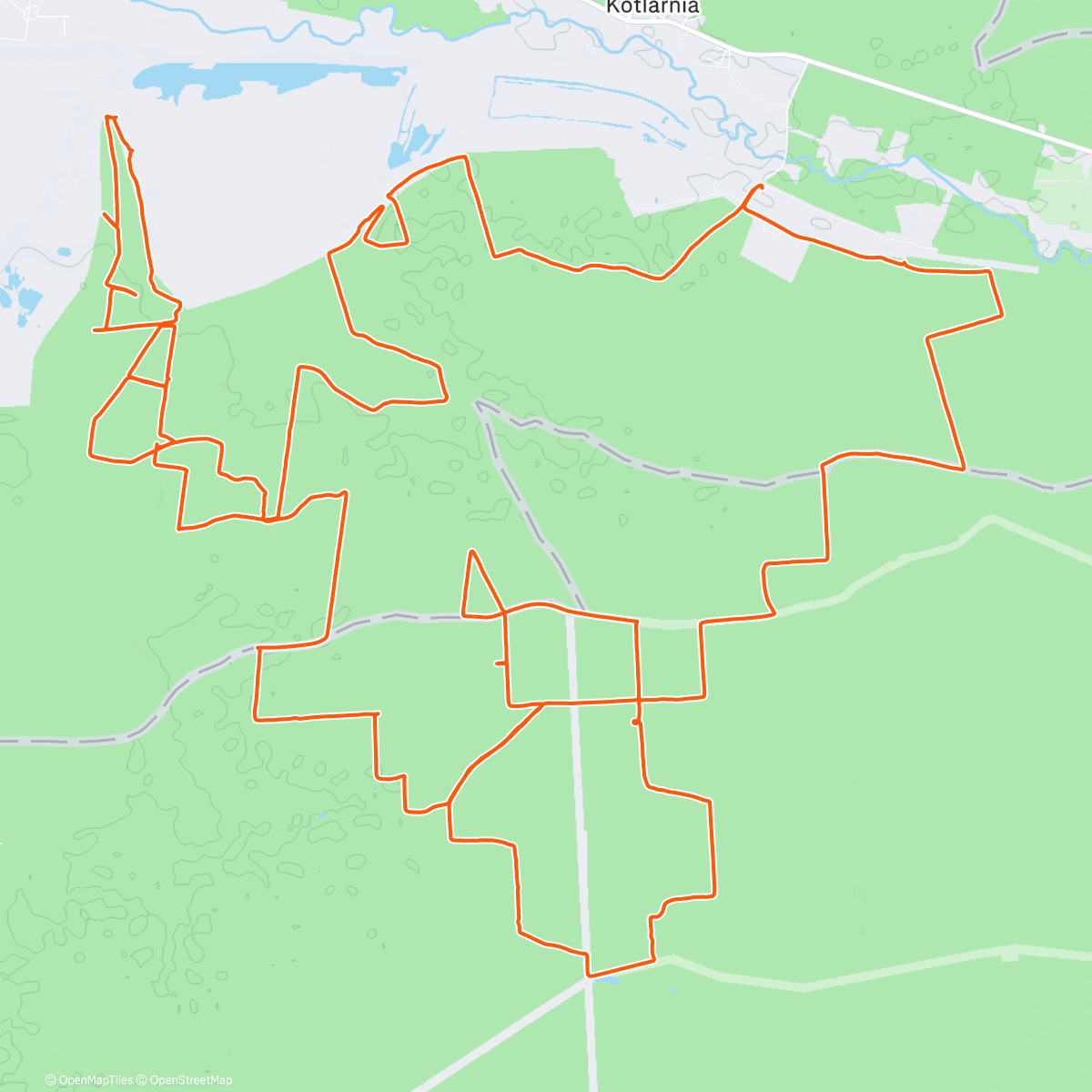 Map of the activity, śWIĘTA D 5 /18 ŚCIEŻKI Z MCHU I PAPROCI