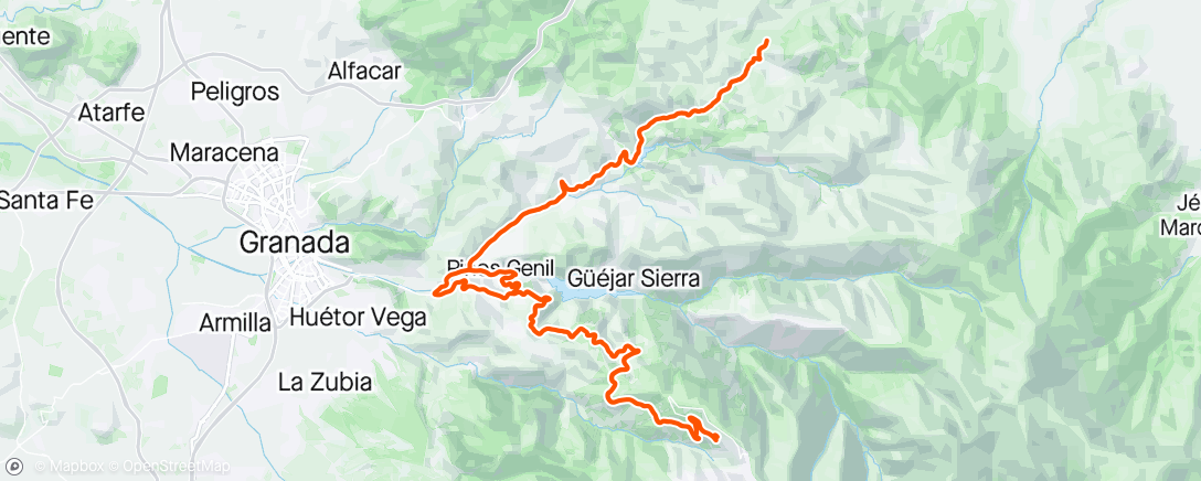 Map of the activity, Sierra Nevada 12