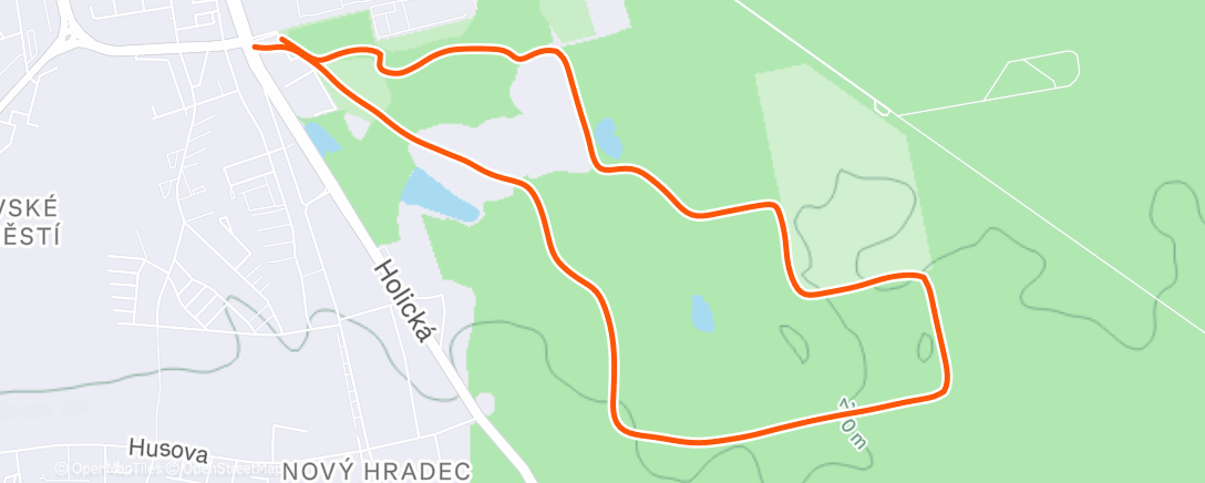 Map of the activity, Okruh 6 km