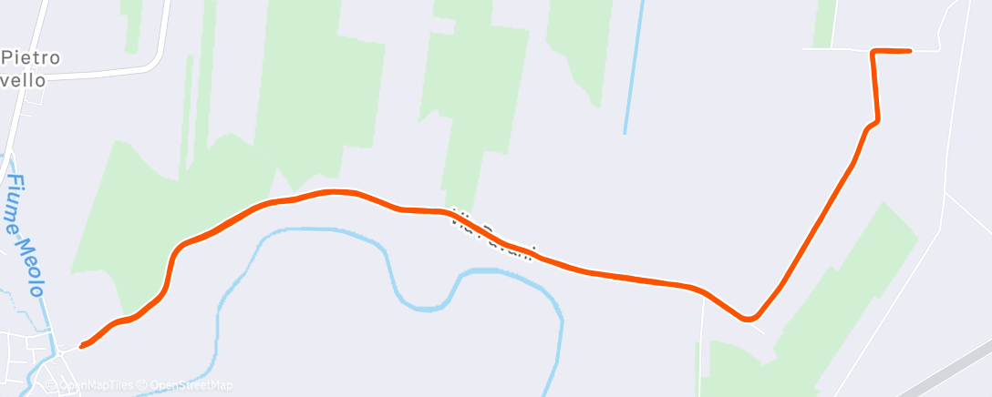 Map of the activity, Corsa mattutina