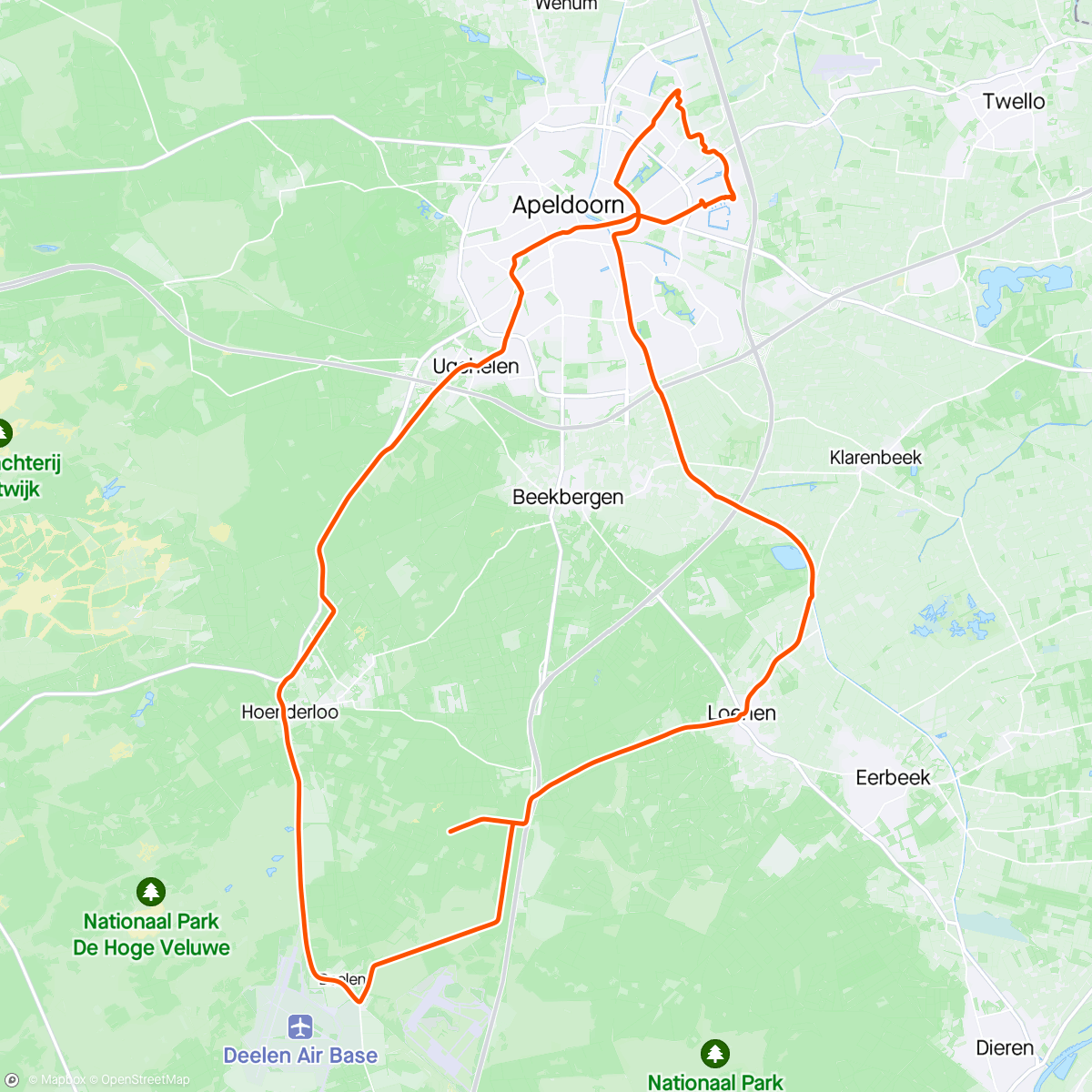 Map of the activity, ‘T Volgende Rondje (Incl lek)