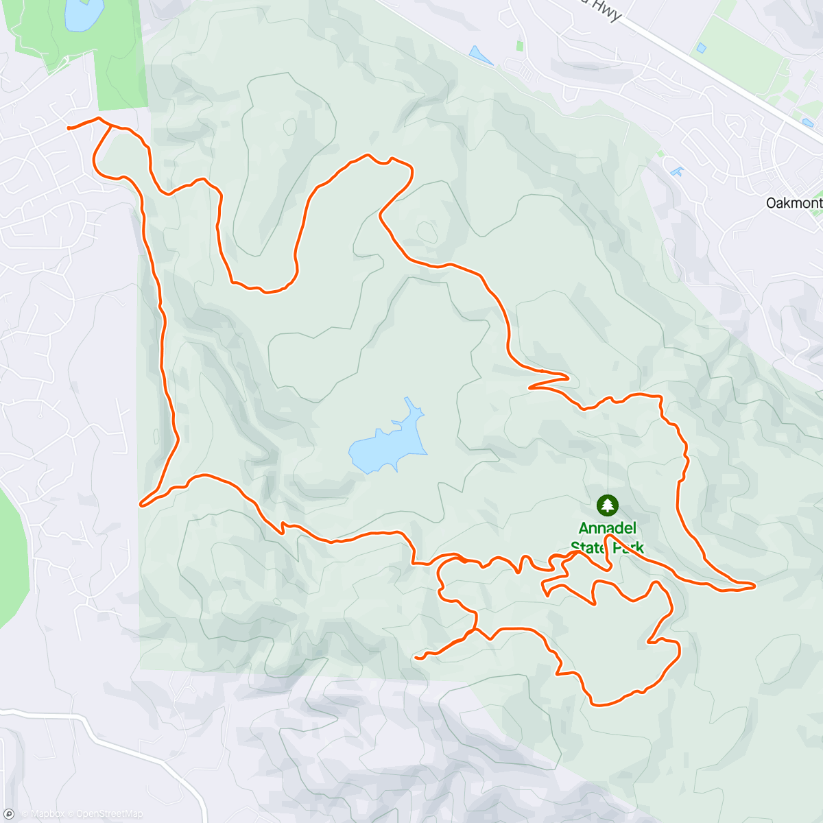 Map of the activity, Annadel