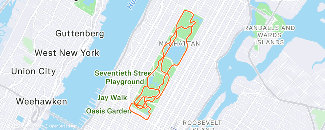 Map of the activity, Zwift - AC + Sweet Spot #1 on NYC KOM After Party in New York