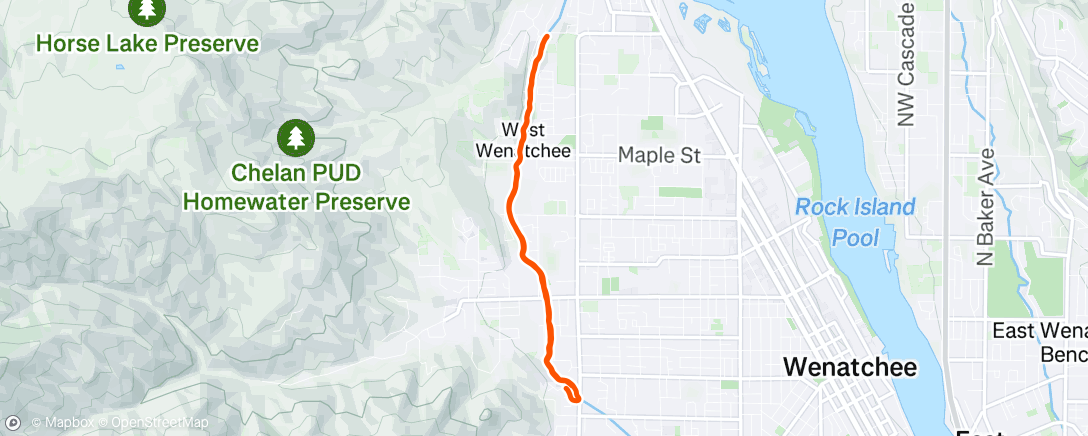 Map of the activity, Morning Run