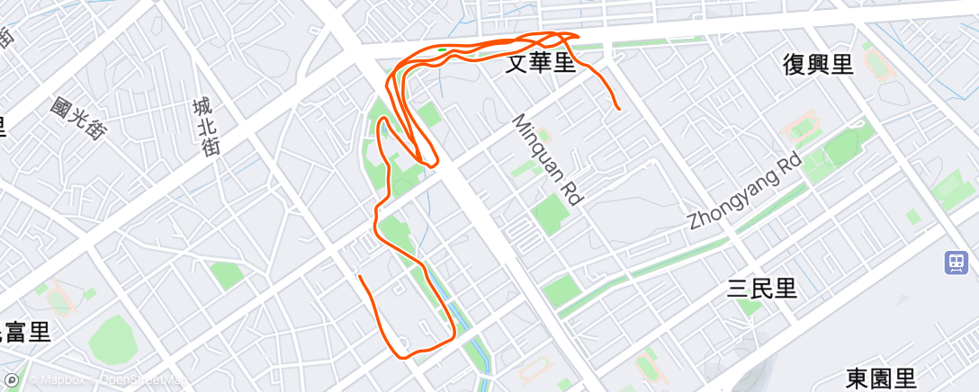 Map of the activity, 晨間跑步