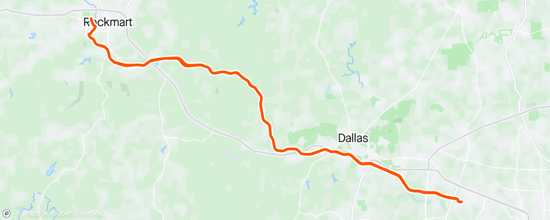 Map of the activity, Slow Afternoon Ride