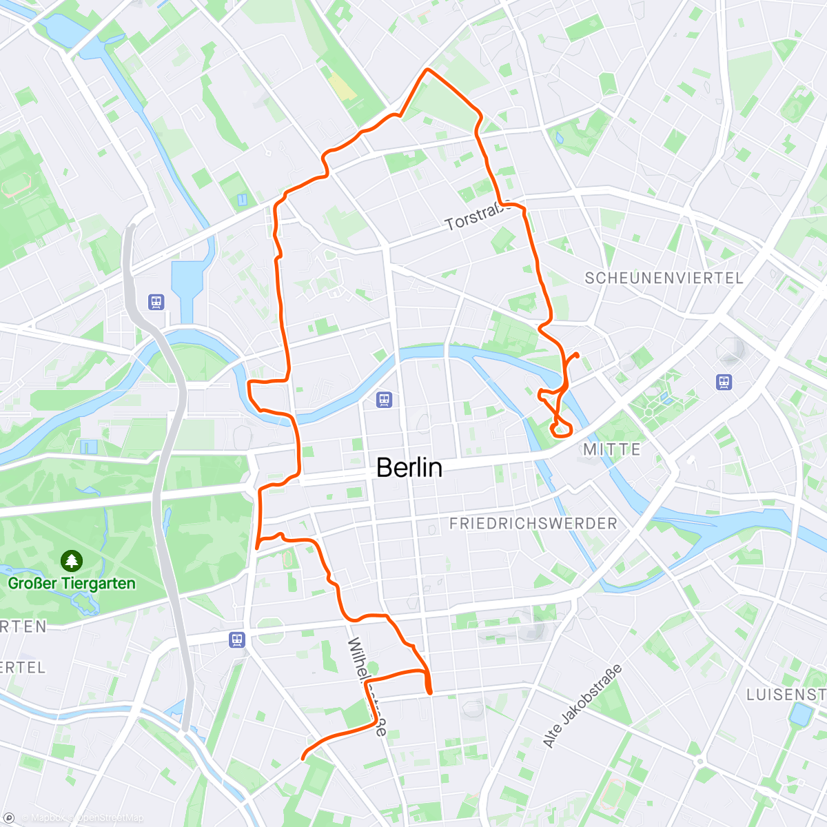 Map of the activity, Walk around Berlin sites with Andrea, another few miles but watch died, great historical sites to learn more about and couple of good pubs enroute