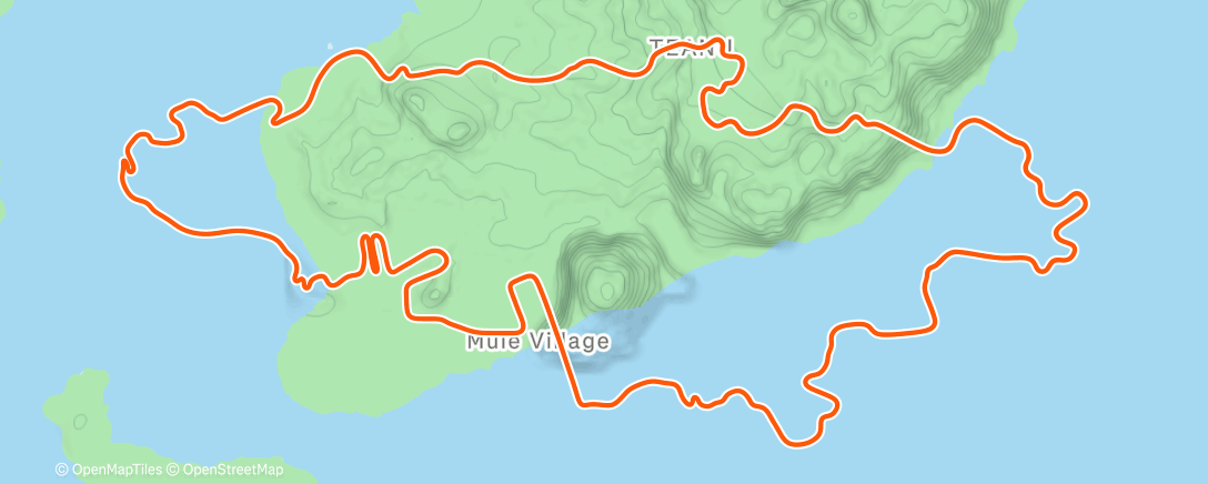 Map of the activity, Zwift - Group Ride: Rapha Festive 500 with Genie @ 3.7 W/KG on Watopia's Waistband in Watopia