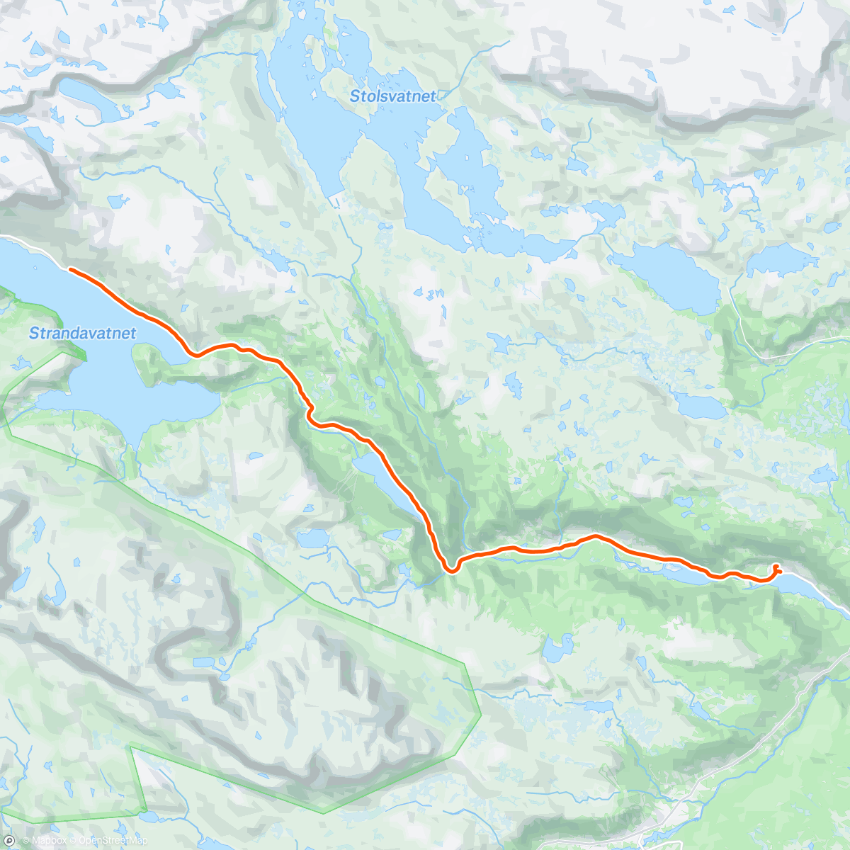 Map of the activity, Tur til Storestølen