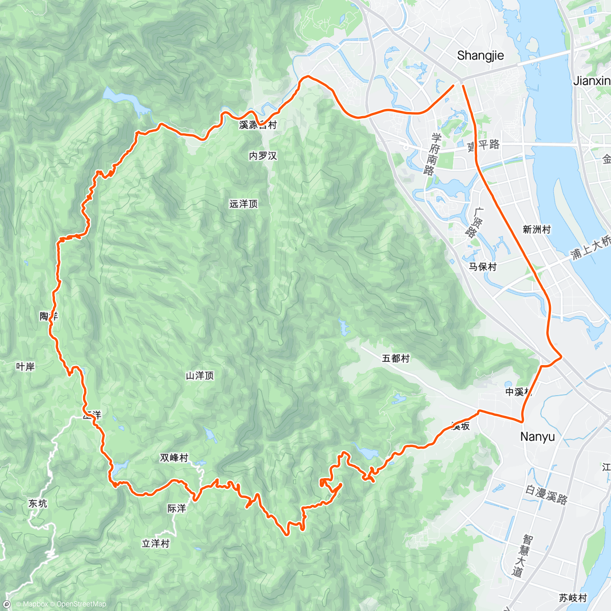 Mapa da atividade, 旗山 Gravel Ride