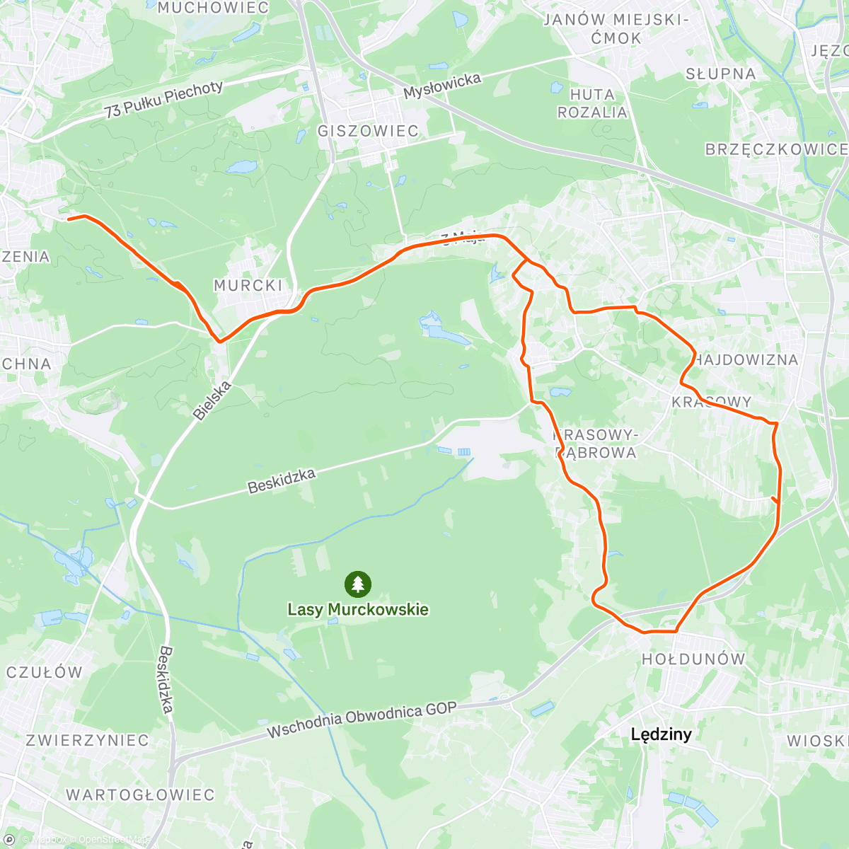 Map of the activity, Afternoon Ride
