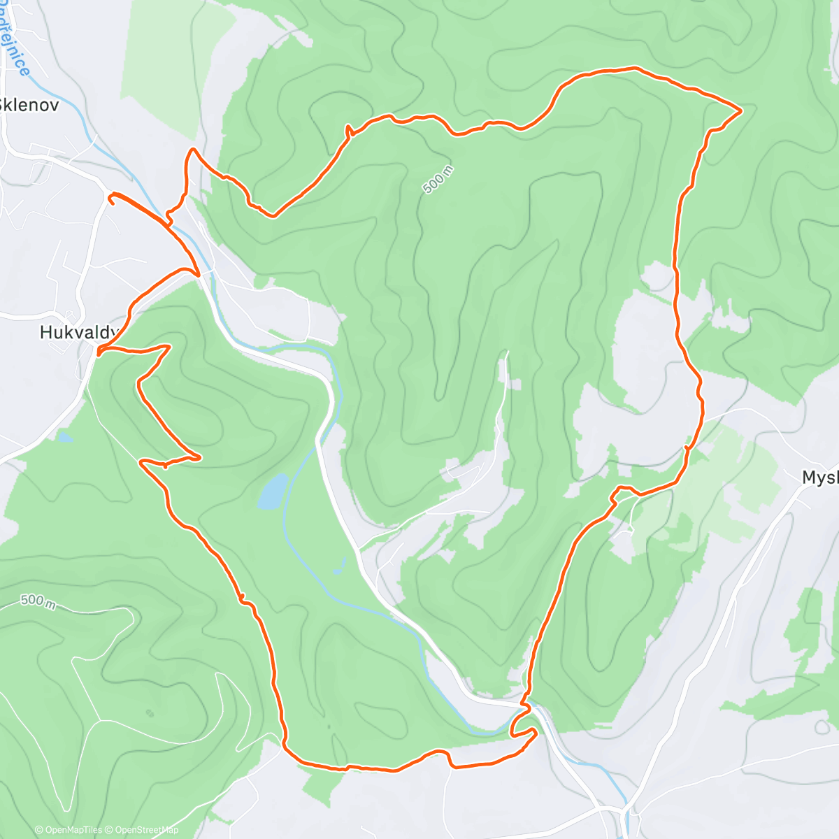 Map of the activity, Lunch Walk