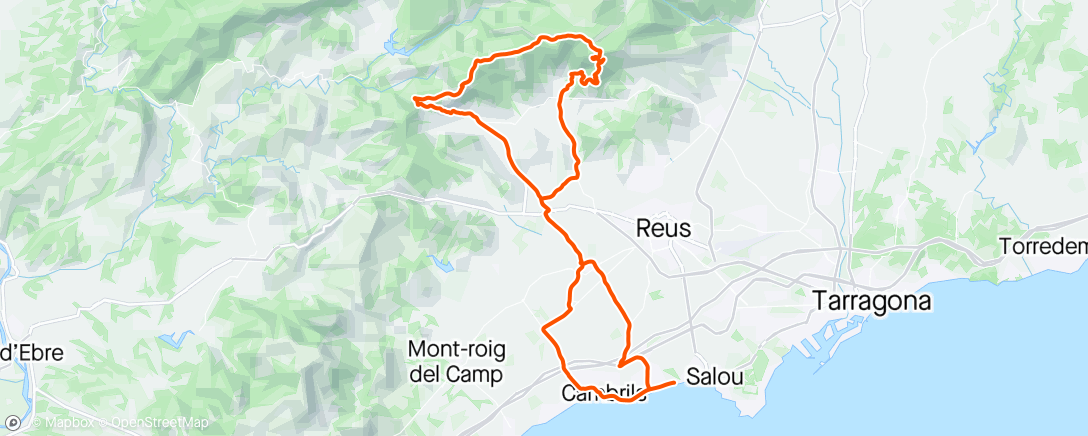Map of the activity, Sortie vélo le matin, la Mussara avec Jérémy