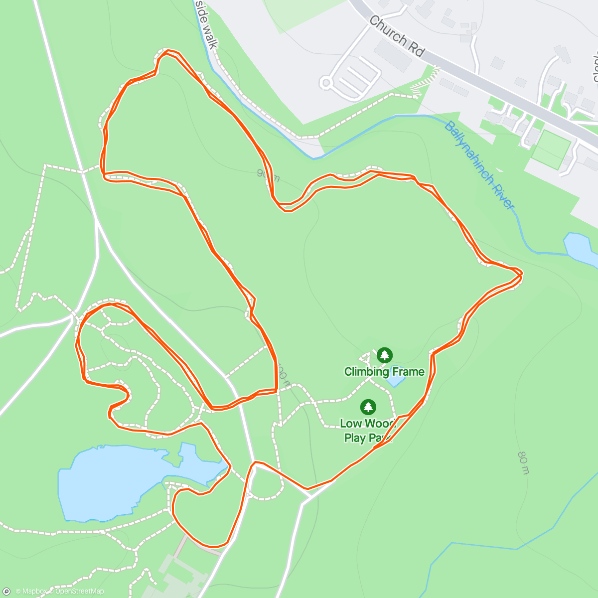 Карта физической активности (Montalto Estate Parkrun #3)