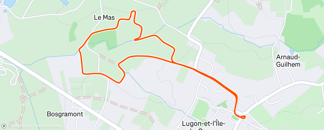 Map of the activity, Afternoon Walk