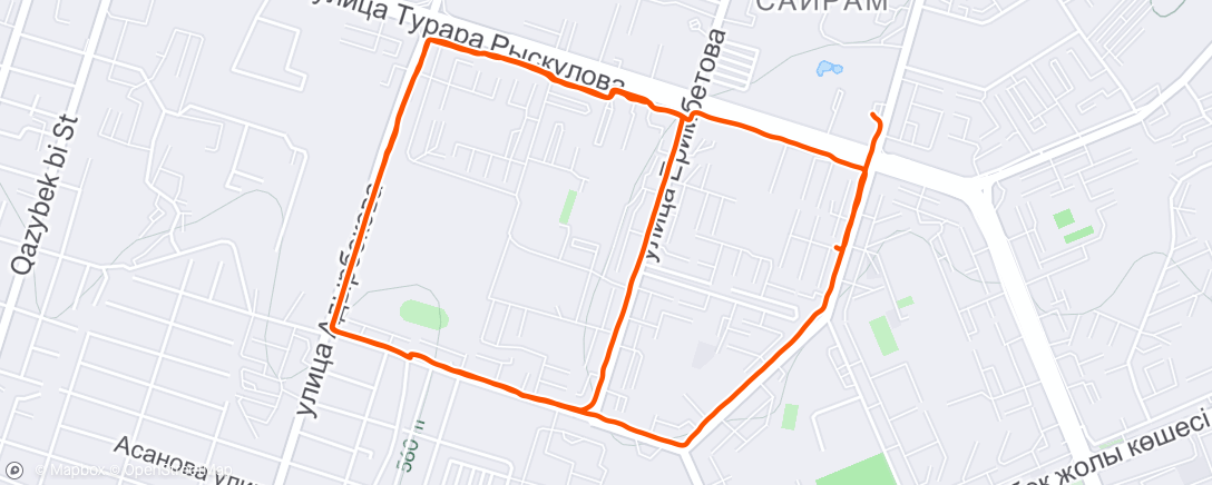 Map of the activity, Вечерний забег