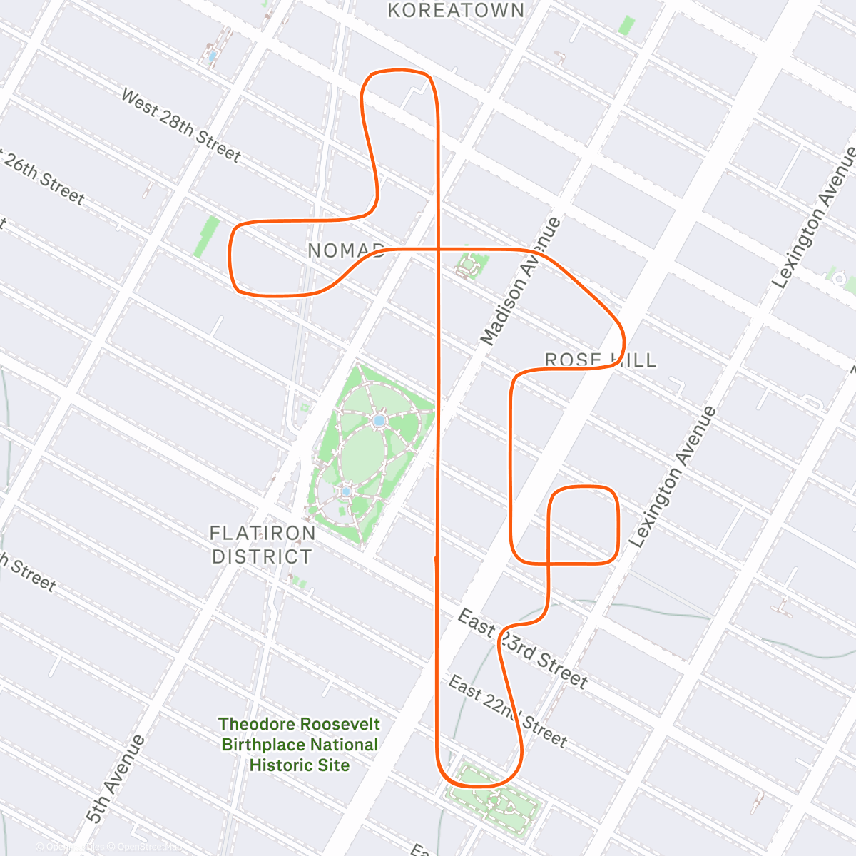 Map of the activity, Zwift - Times Square Circuit in New York