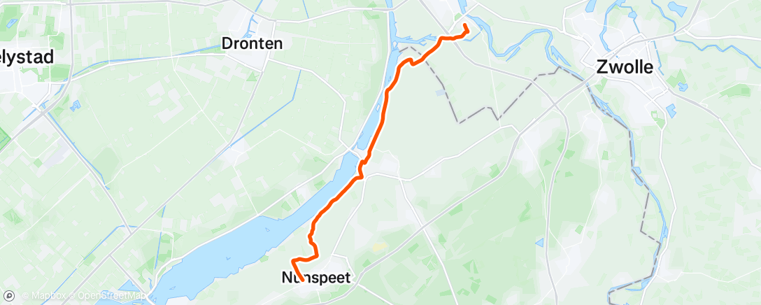 Map of the activity, Nunspeet - Kampen