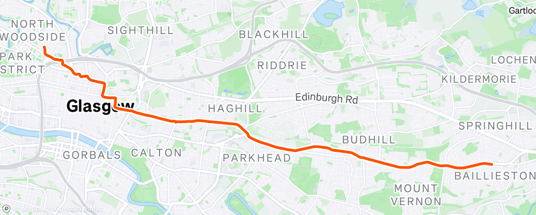 Map of the activity, Afternoon Ride