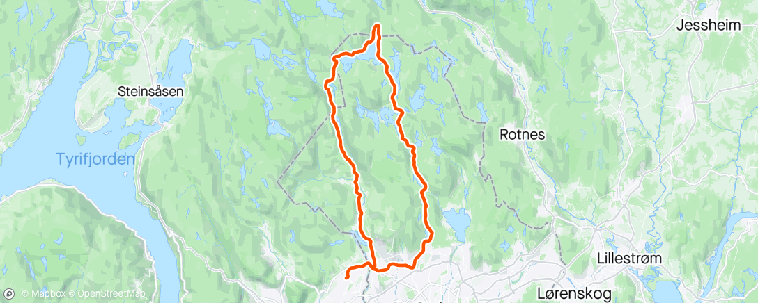 Map of the activity, Rundt Sandungen